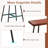 17 Stories Set Of 2 Industrial Saddle Stool Counter Height Bar Stool Dining Pub Chair W/ Metal Frame