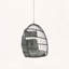 Balancelle PE en rotin avec coussin, gris-563089824