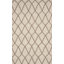 Gray Hand-Knotted Wool Nested Diamond Motif Geometric Modern Contemporary Carpet Rug