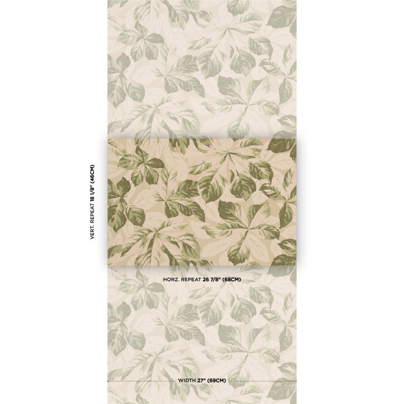 Arboreal Handprint Wallpaper, Green