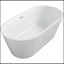 Baignoire de trempage autoportante en acrylique 63 "avec trop-plein et drain chromés, certifié Cupc L 63" x l 31,1 ", blanc brillant
