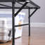 Structure de lit simple noir moderne, fabrication en métal pour le confort et l'esthétique de la chambre à coucher avec revêtement décoratif-604022264