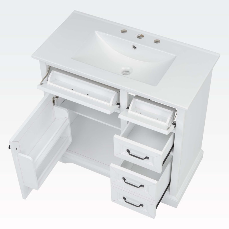 Meuble-lavabo 36 po avec lavabo, Blanc