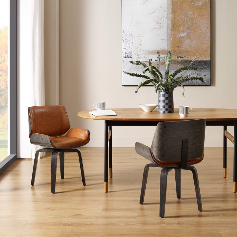49.53cm H Upholstered Side Chair in Brown