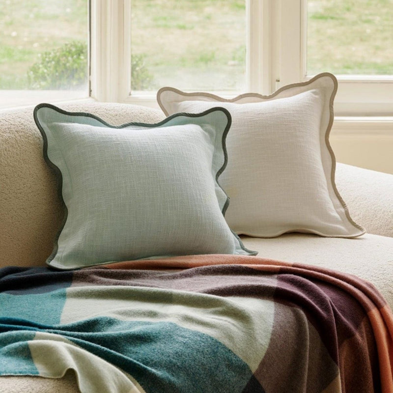 Double Stitch Cotton Sheets, Aqua Mint