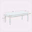 Table basse à miroir argentée avec éléments sculptés rétro