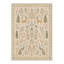 Tapis beige / vert à motif animal lavable à la machine avec envers antidérapant-1788938460