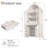 71" Fluted Tall Arched Pantry Cabinet with Adjustable Shelves, Elegant Display Storage with Hidden Drawer & Glass Door for Kitchen, Living Room, Dining Room-129104855