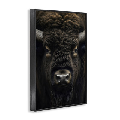 Bison Portrait Close Up Framed Giclee, design by Creative Studio