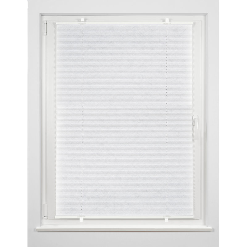 Cordless Room Darkening Pleated Shade, 130cm L x 60 cm W, White