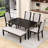 Averielle 6-Piece Kitchen Dining Table Set, Rectangular Table, 4 High-Back Tufted Chairs and 1 Bench-218097523