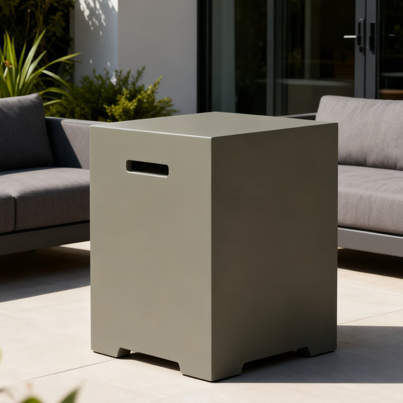 20 Lb Outdoor Propane Cover Tank Hidden Table, Gray