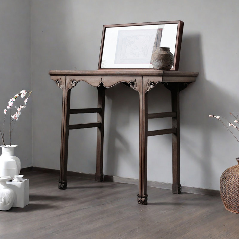 Solid wood creative vintage console table
