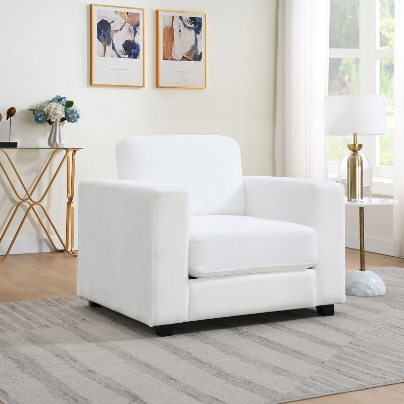 Chaise d'appoint Evelyn, Ivoire ivoire