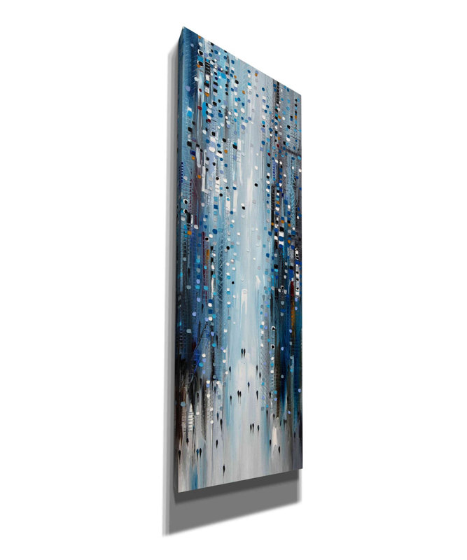 «City Blues» par Ekaterina Ermilkina, art mural sur toile, H 20 po x l 60 po x P 2 po