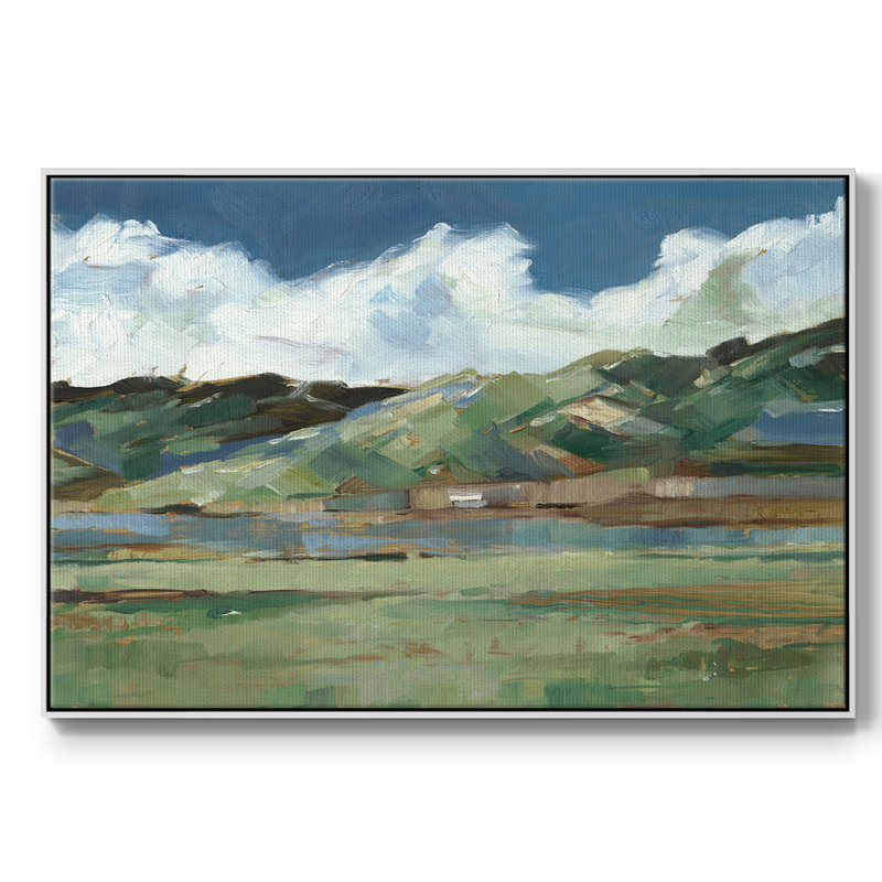 Western Sky I, Toile avec cadre blanc, H 17 po x l 25 po x P 2 po