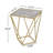 Valentin Tempered Glass End Table With Iron Frame