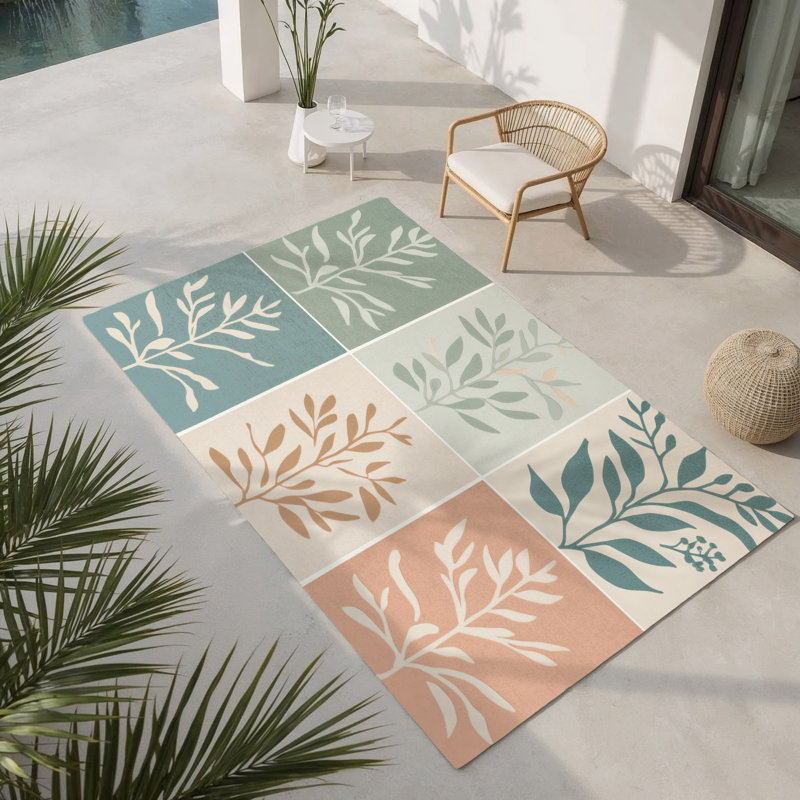 Tapis intérieur et extérieur Whispering Meadow, Rectangulaire 8 pi x 10 pi