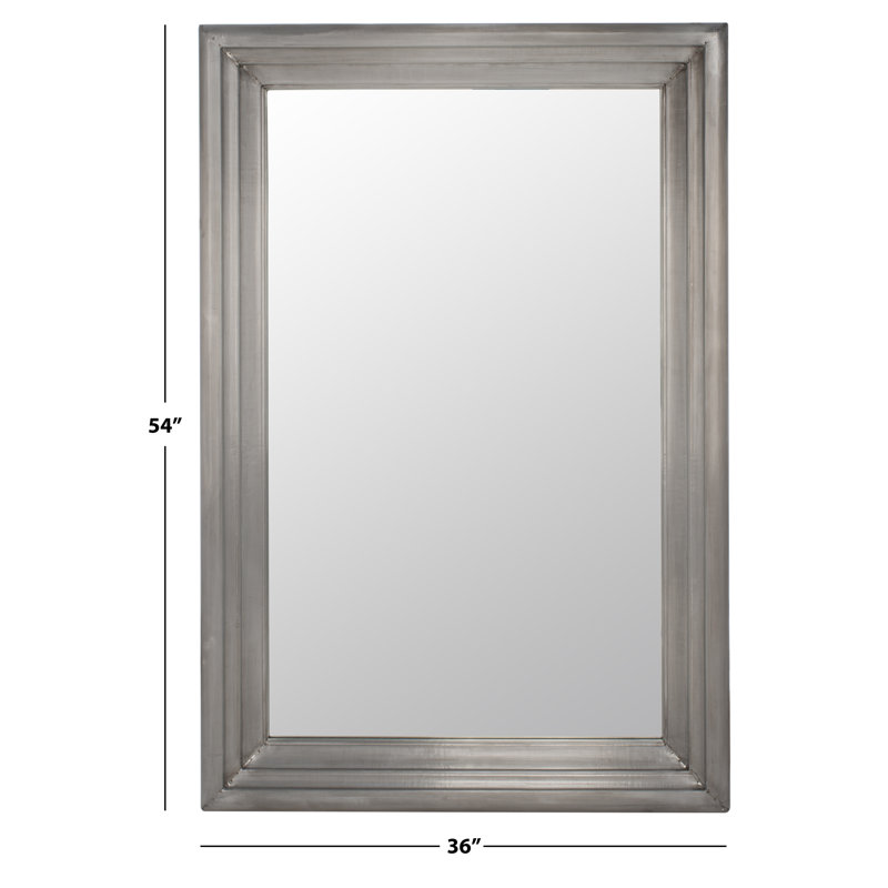 Antke Engineered Wood Mirror, Silver, 54" x 36"