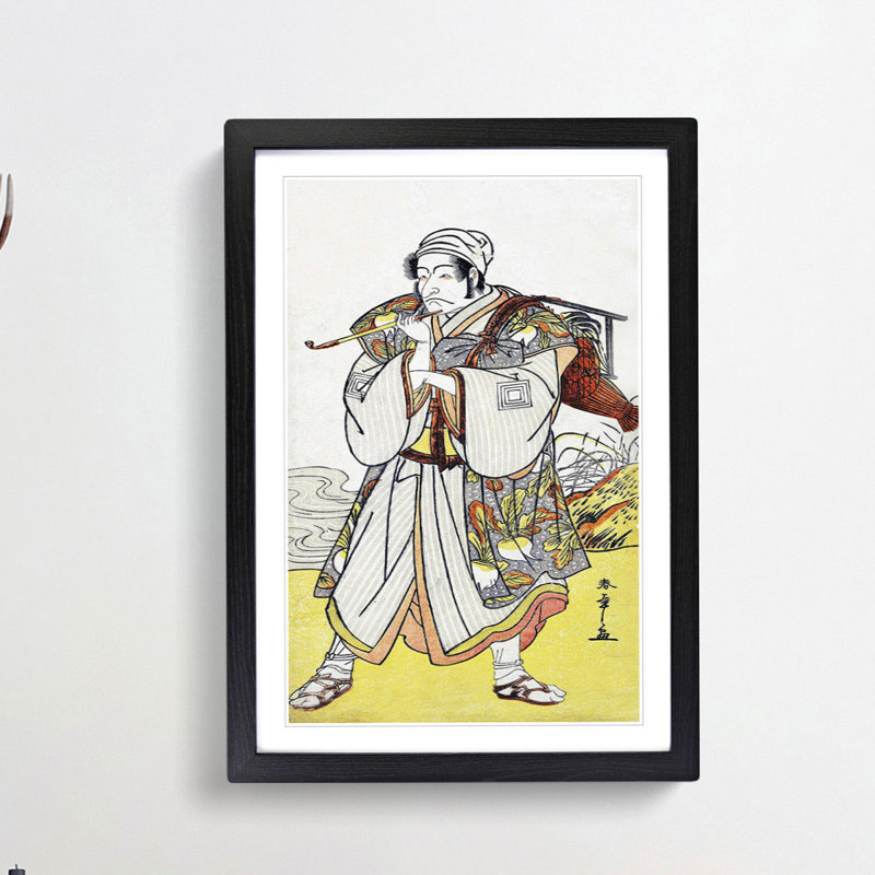 The Actor Danjuro III by Katsukawa Shunsho - Picture Frame Art Print, 65cm H x 48cm W x 2cm D, Black Framed