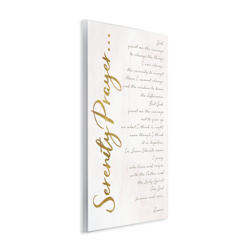 Serenity Prayer Scripture, plaque murale, design par Anna Quach, H 15 po x l 10 po
