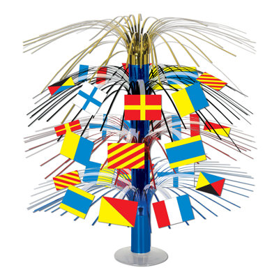 Pièce maîtresse en cascade nautique flag