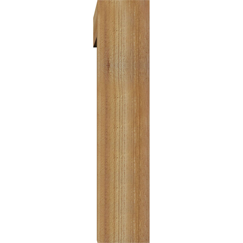 Thorton Block Bracket with Offset Brace, 6"W Western Red Cedar (Rough Sawn), 28 x 28