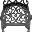 Chaise de patio en aluminium 2 pièces avec structure noire et coussins beiges