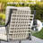 Merlene Swivel Rocker Outdoor Patio Dining Armchair Set With Side Table