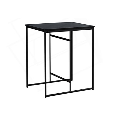 Dining Table, 32" Rectangular, Counter Height, Small, Laminate Top, Kitchen, Grey Laminate, White Metal, Contemporary, Modern