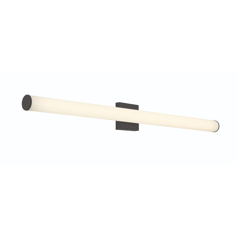 Éclairage pour meuble-lavabo rond 27W Stepridge, Noir mat, H 2,5 po x l 48 po x P 2,5 po