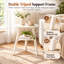 Round 2-Tier End Table with Lower Shelf, Modern Solid Wood Side Table For Bedroom,living room-22858138