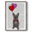 Bouledogue français et ballons français, reproduction encadrée-582509482
