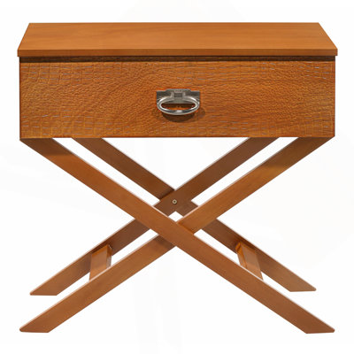 Elegant Oak Contemporary Nightstand