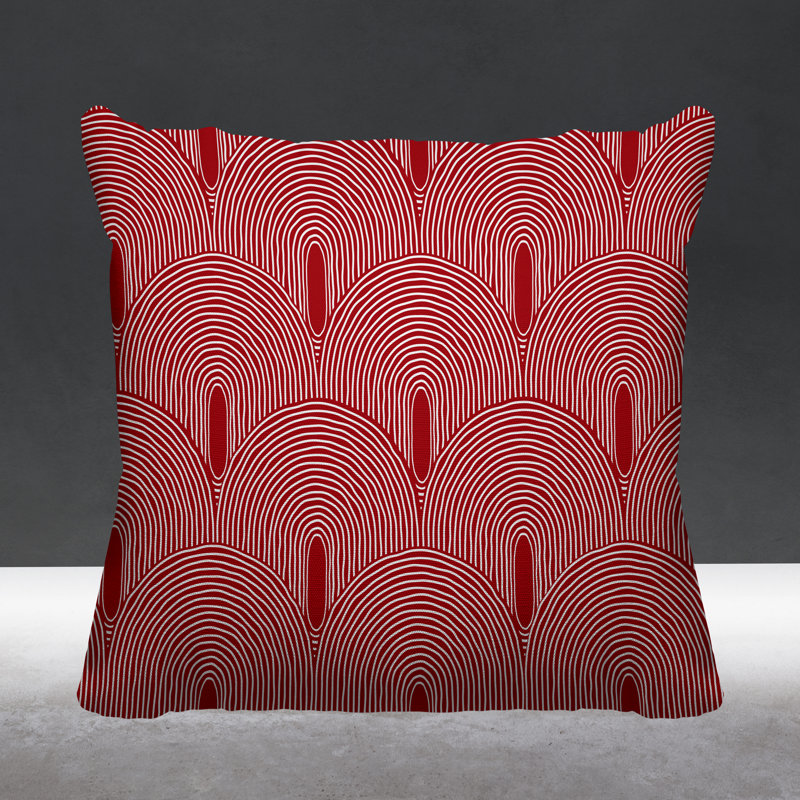 Coussin Limpo, L 17 po x H 17 po, Rouge