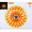 Floral Glass Solar Birdbath