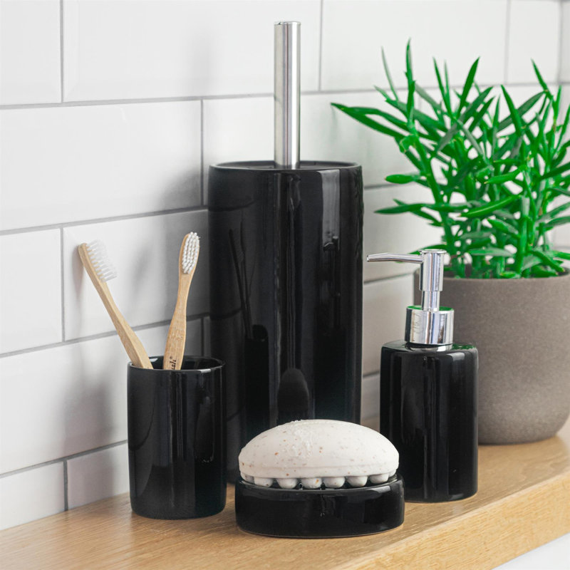 Harbour Housewares - Ceramic Soap Dish, Black