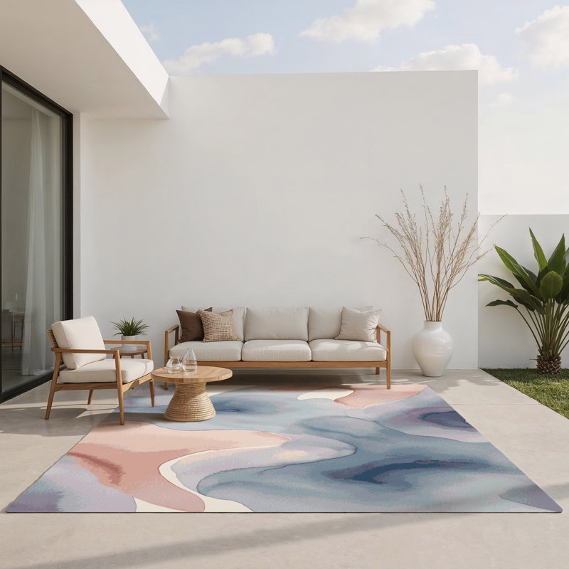 Tapis intérieur et extérieur Opal Waves, Rectangle 1 pi 6 po x 2 pi 6 po