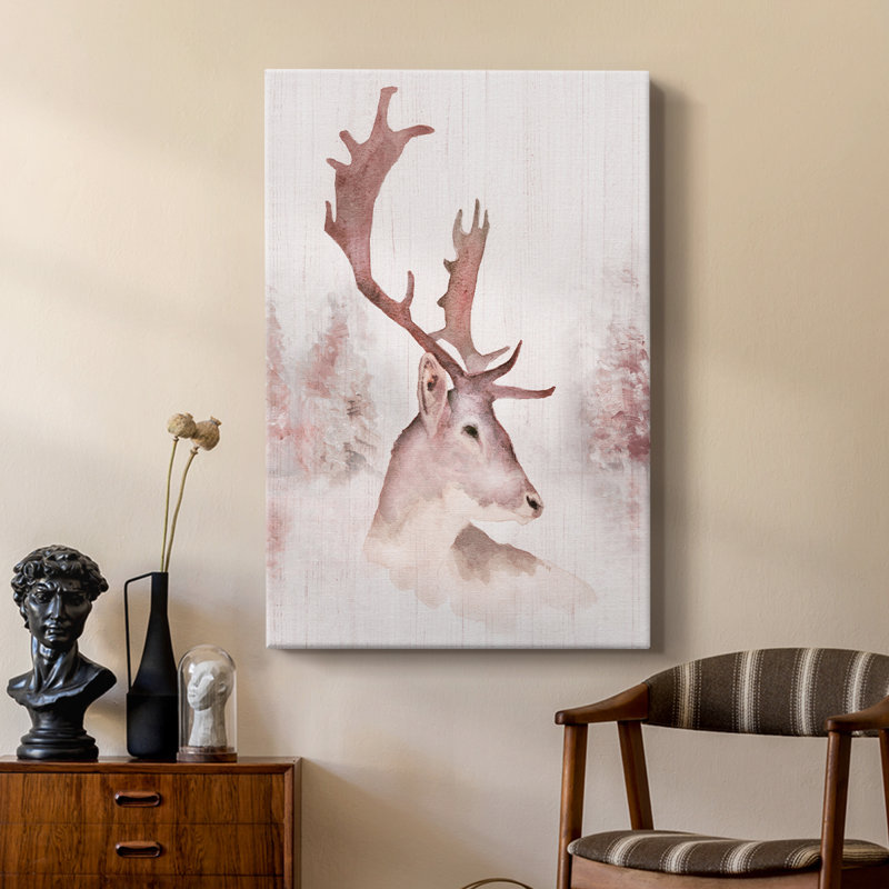 Blush Deer -Custom Wrapped Gallery Cavas, 60" H x 40" W