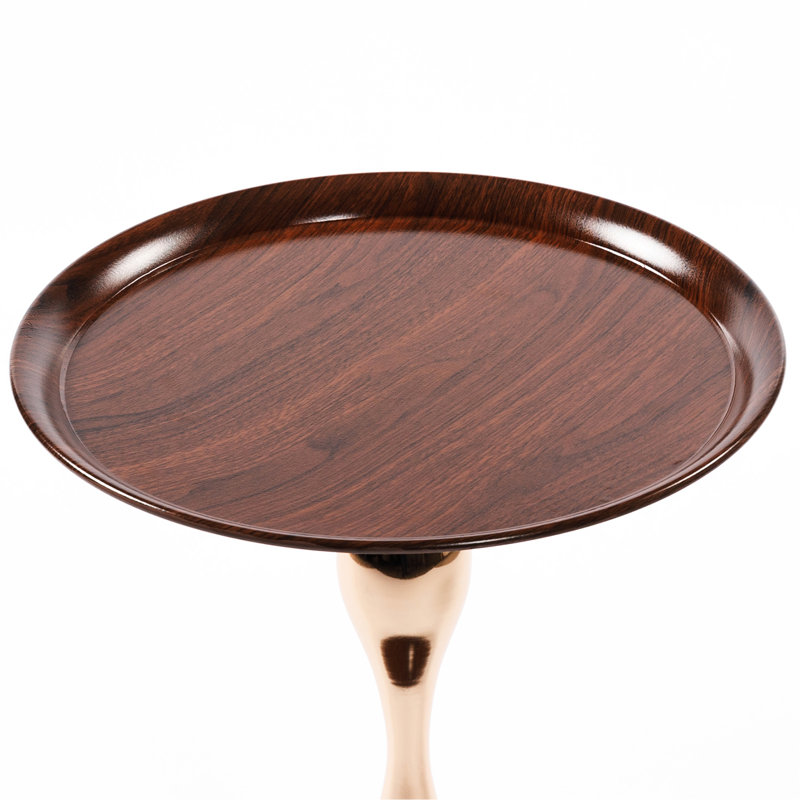 Tail End Table, Round Coffee Table For Office, Rust Treatment, Practical Furniture Modern Metal Side Courtyards, Elegant Accessory Piece, Versatile Use Option