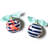 3.93'' Handmade Striped Glass Animals Ball Ornament