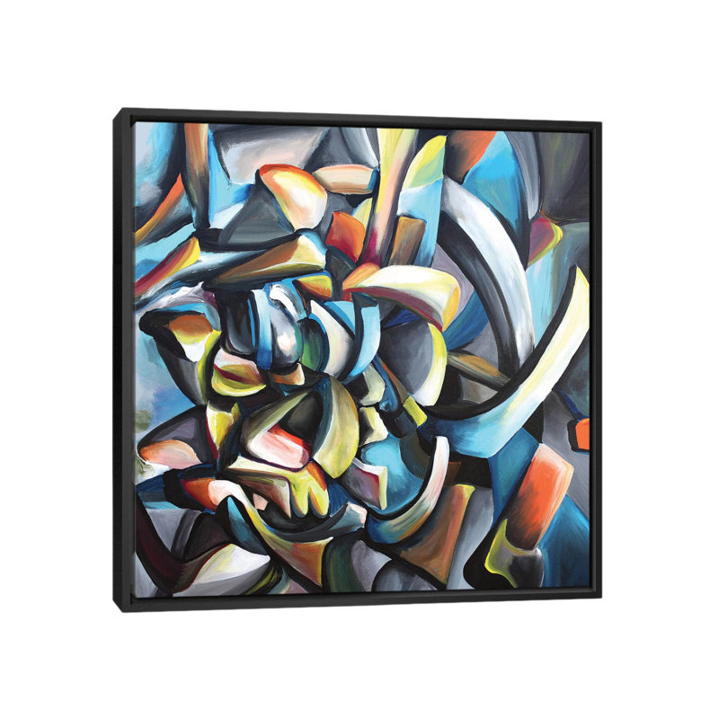 « guitarrista », impression sur toile, H 18 po x l 18 po x P 1,5 po, Toile avec cadre flottant noir, Pas de tapis