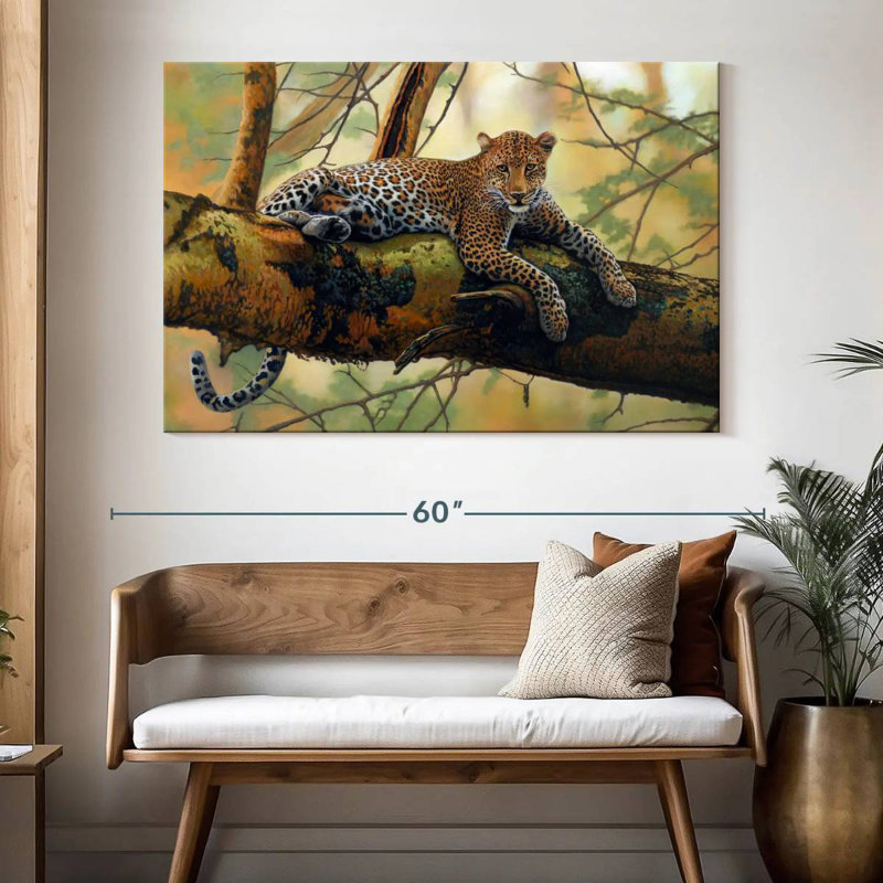 African Leopard, 34" H x 51" W