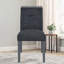Ensemble de 2 chaises d'appoint contemporaines avec revêtement en velours et structure en bois massif de couleur grise L 19,09 po x l 26,18 po x H 39,17 po