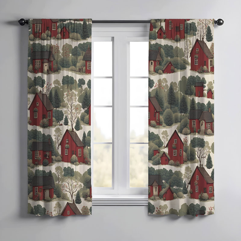 Paire de rideaux semi-transparents en polyester Rosanda, L 20 po x L 61 po