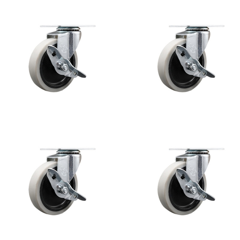 Thermoplastic Caster with Brake