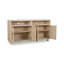Clifford Four Door Two Shelf Sideboard In White Sand