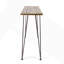 Table de bar industrielle en bois d'acacia et métal pour le divertissement extérieur, durable et élégante avec finition en teck