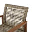 Ensemble de 2 fauteuils club d'extérieur en bois d'acacia et en osier avec coussins