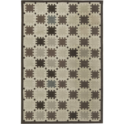 Modern One-of-a-Kind Rectangle 4'1" X 6'2" New Age Wool Area Rug in